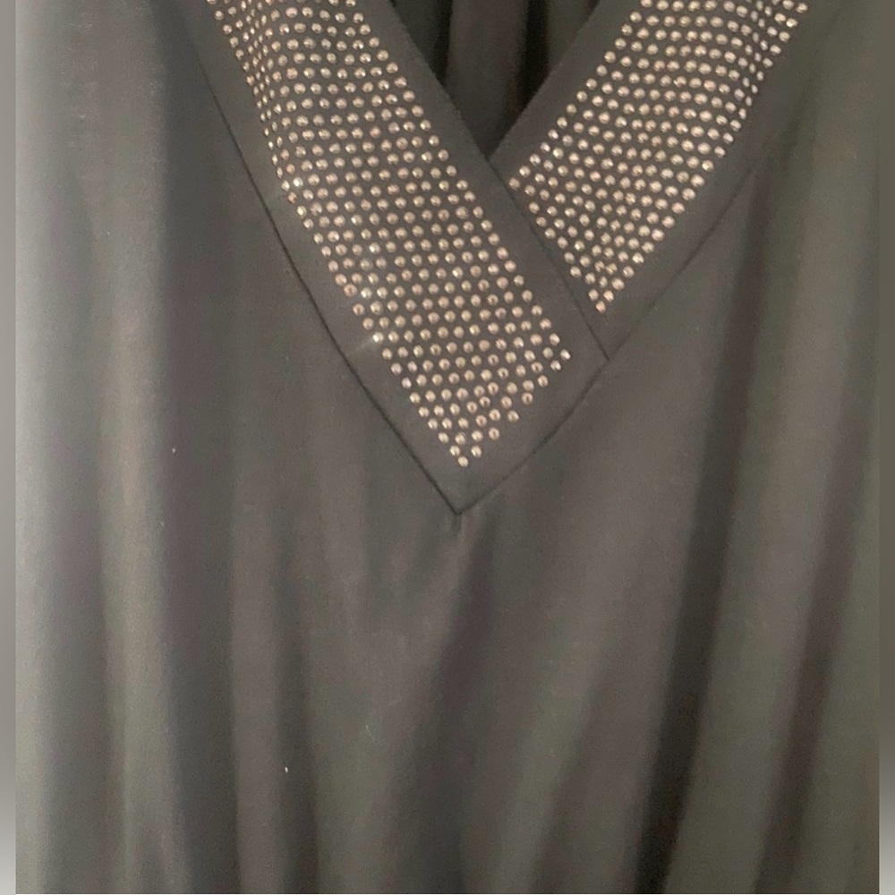 GAP Dark Grey Dress with Embellished Neckline. Size M - Picture 2 of 6